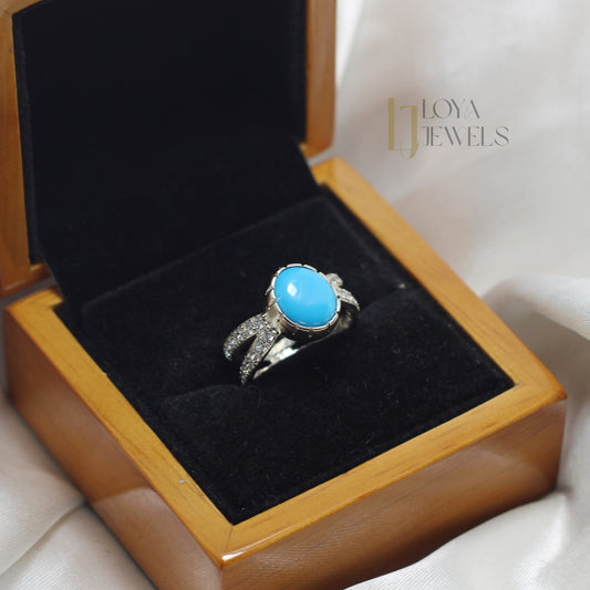 Natural Women Neshapuri Feroza Turquoise Ring