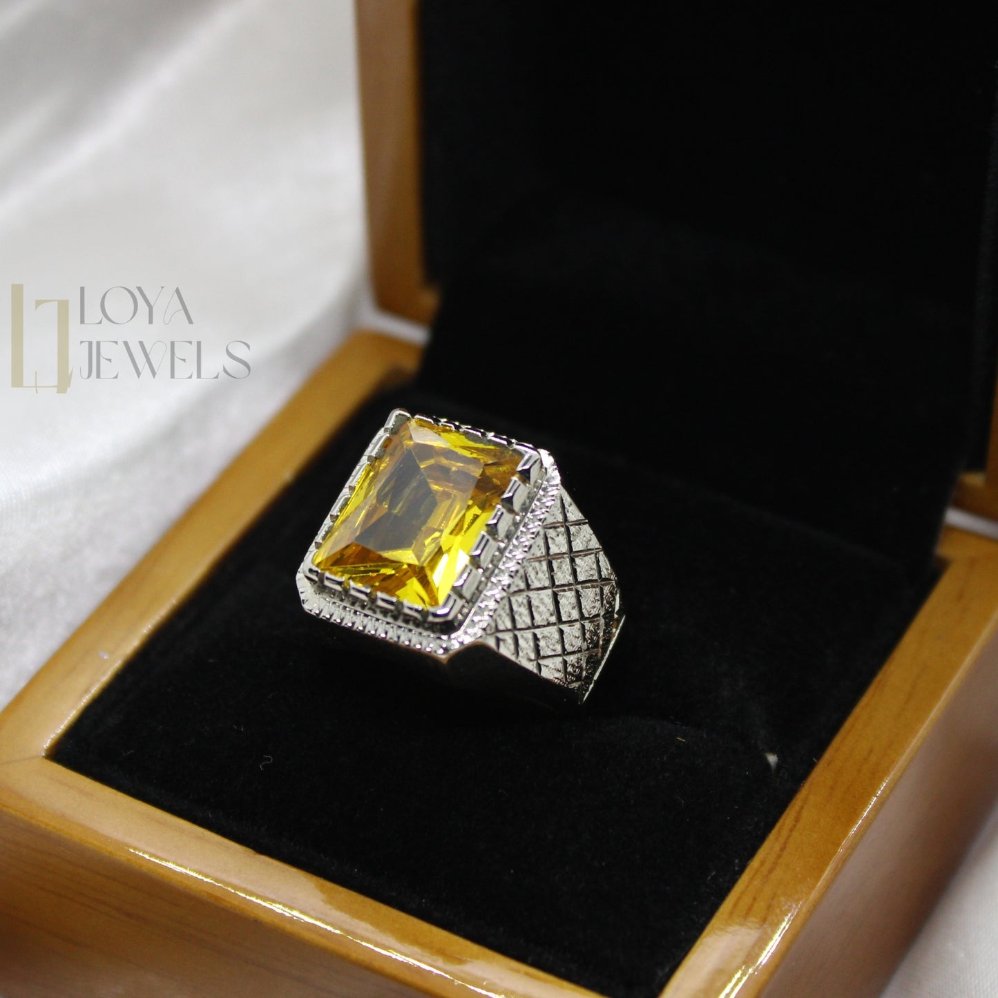 Yellow Zircon Ring