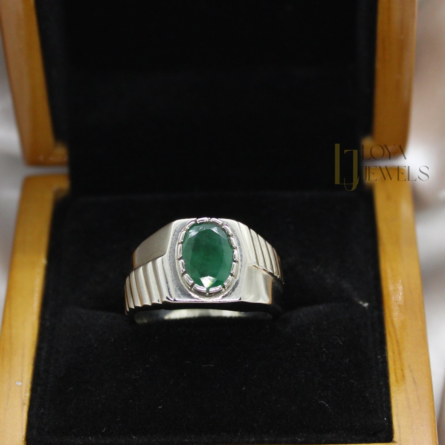 Natural Green Emerald Panna Ring