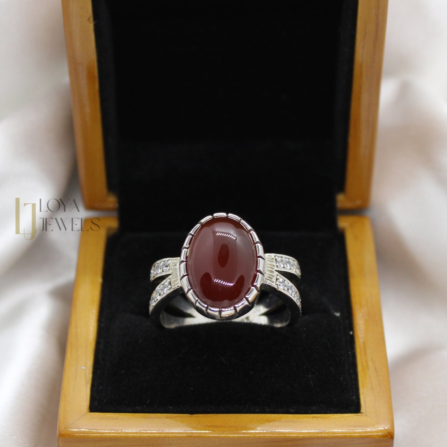 Natural Women Aqeeq Agate Ring