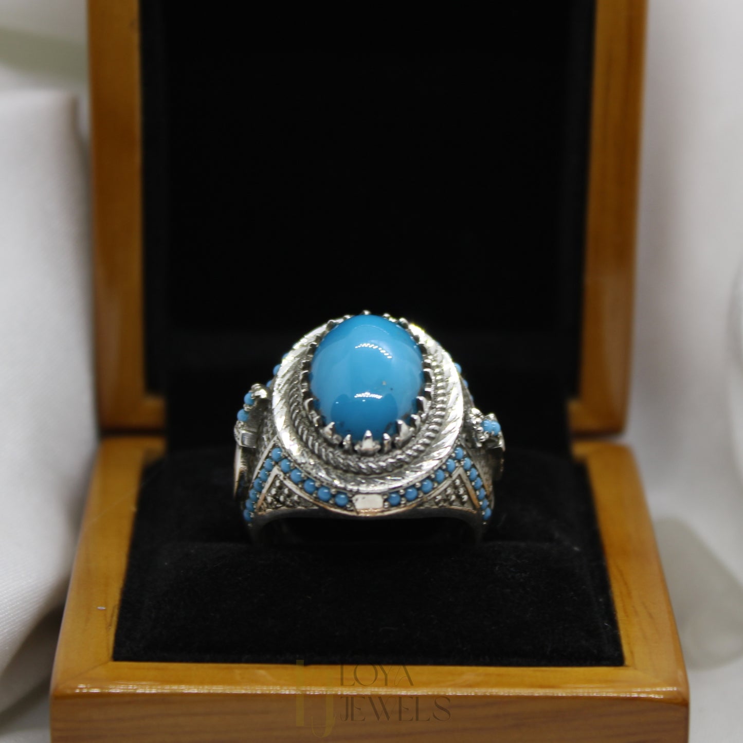 Natural Neshapuri Feroza Turquoise Ring