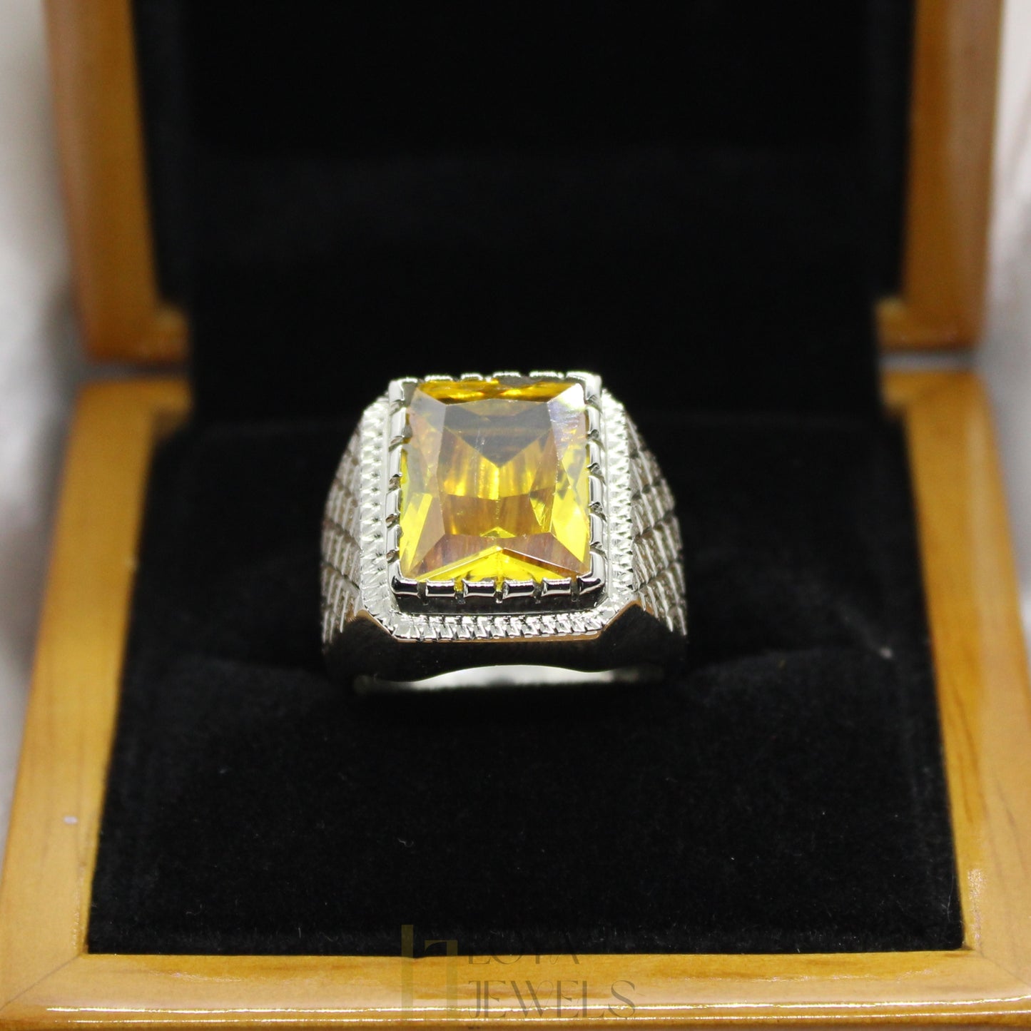 Yellow Zircon Ring