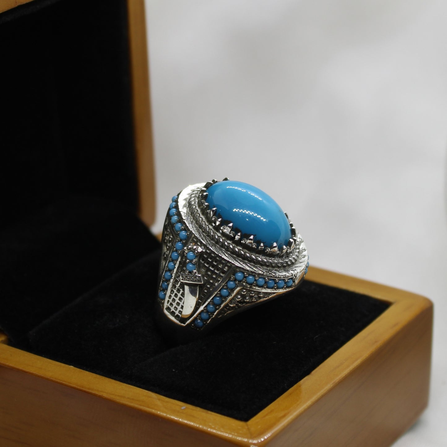 Natural Neshapuri Feroza Turquoise Ring