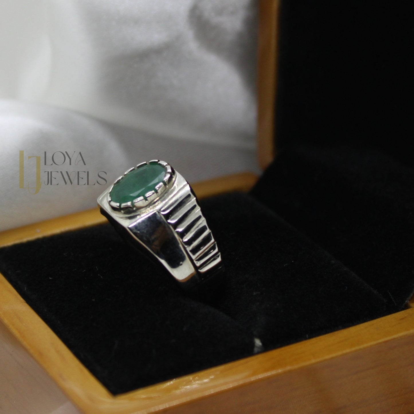 Natural Green Emerald Panna Ring