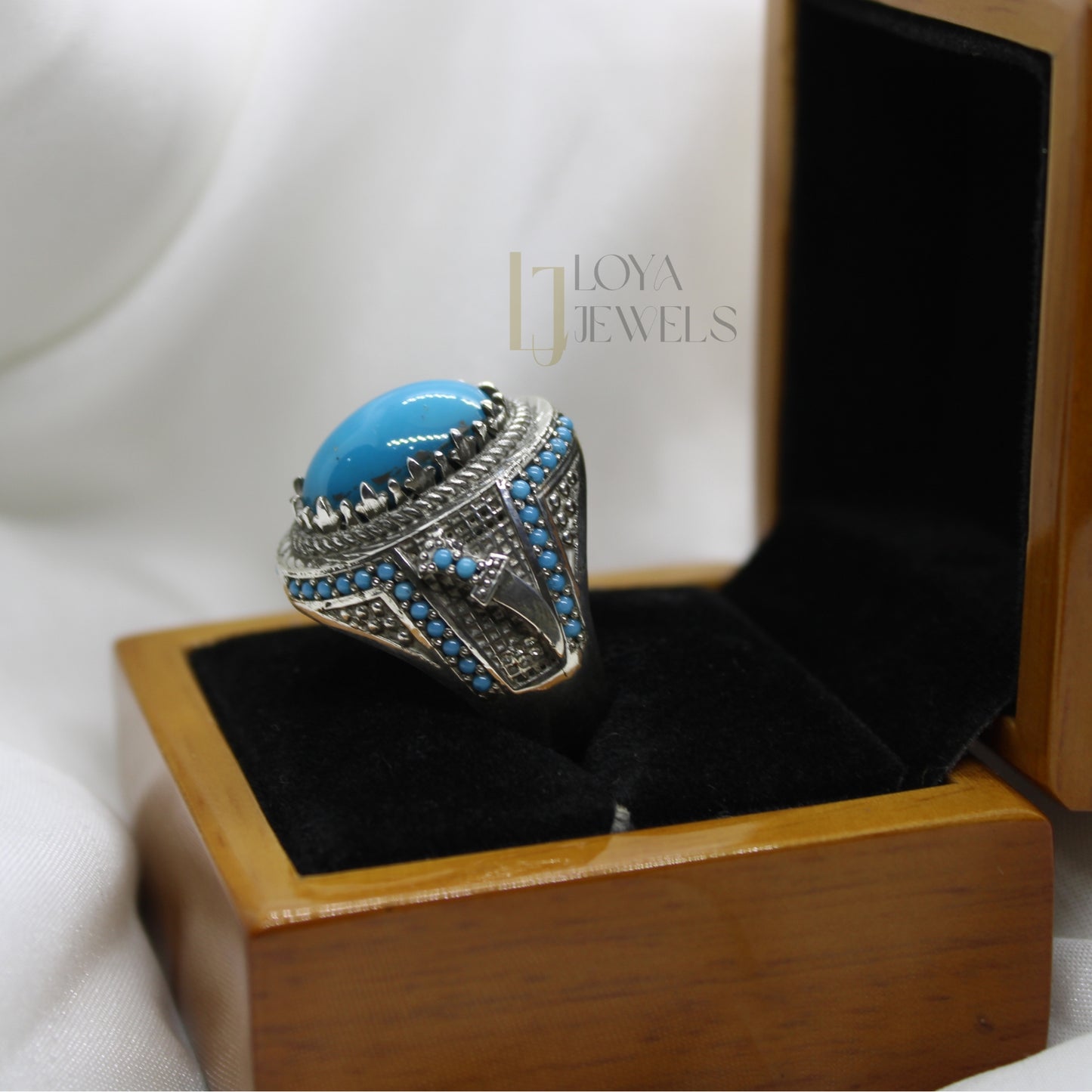 Natural Neshapuri Feroza Turquoise Ring