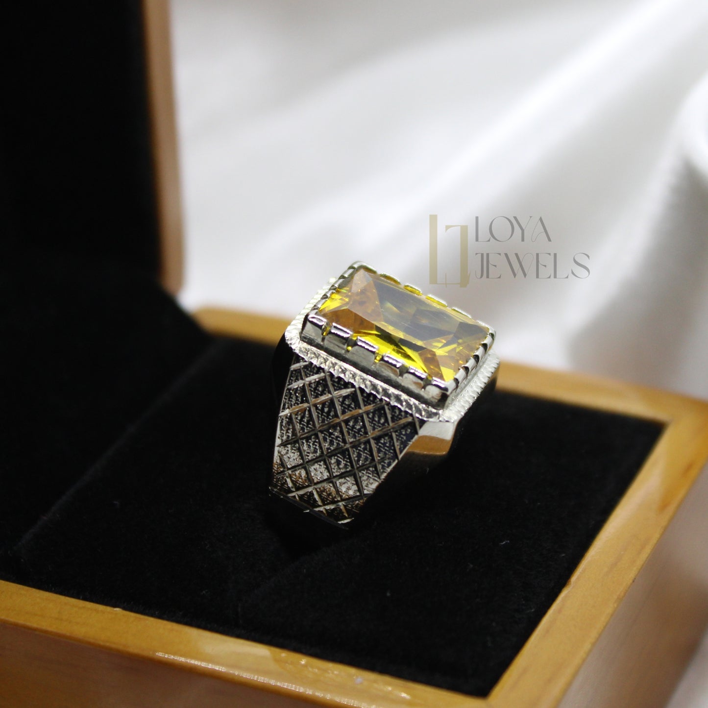 Yellow Zircon Ring