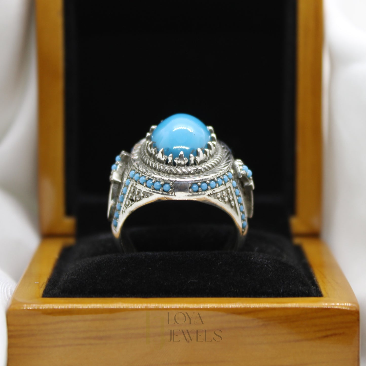 Natural Neshapuri Feroza Turquoise Ring