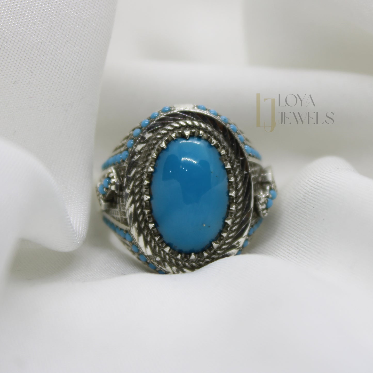 Natural Neshapuri Feroza Turquoise Ring