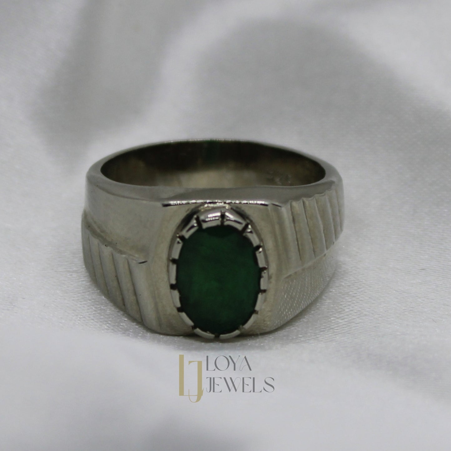 Natural Green Emerald Panna Ring