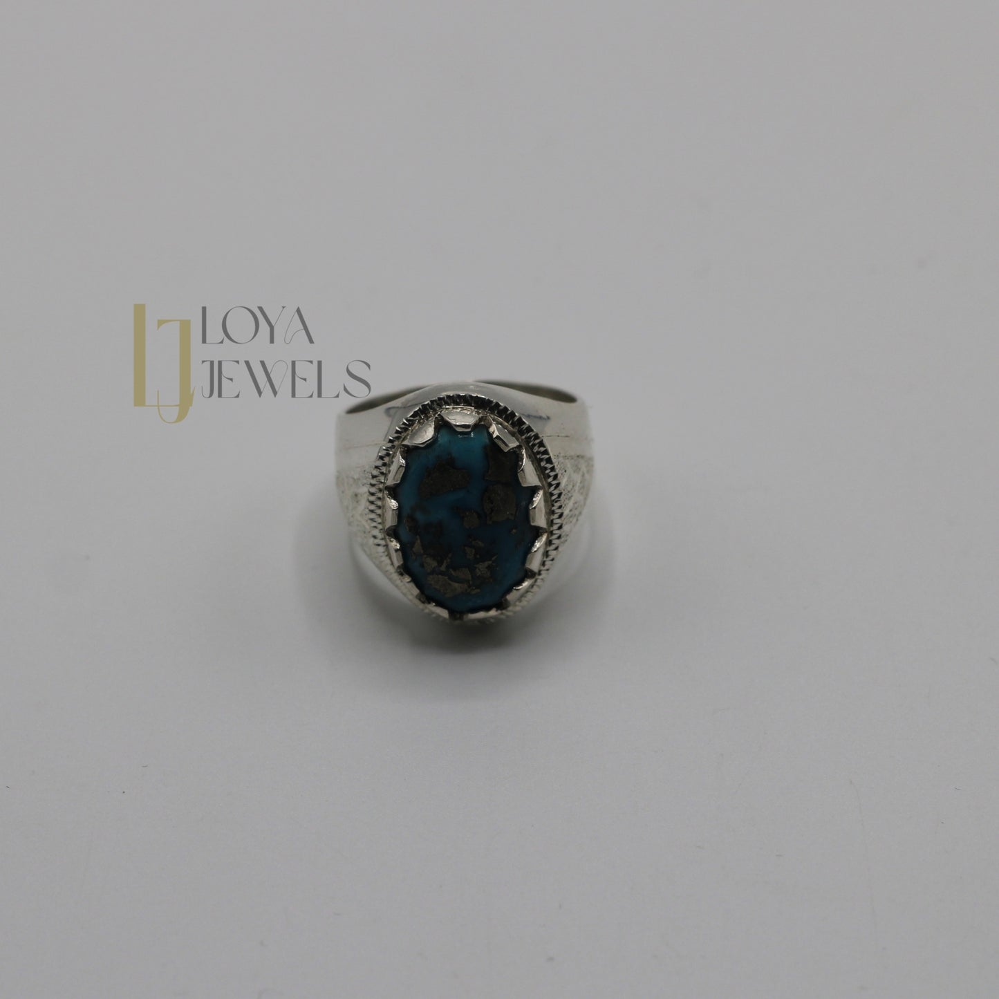 Natural Shajri Feroza Turquoise Ring