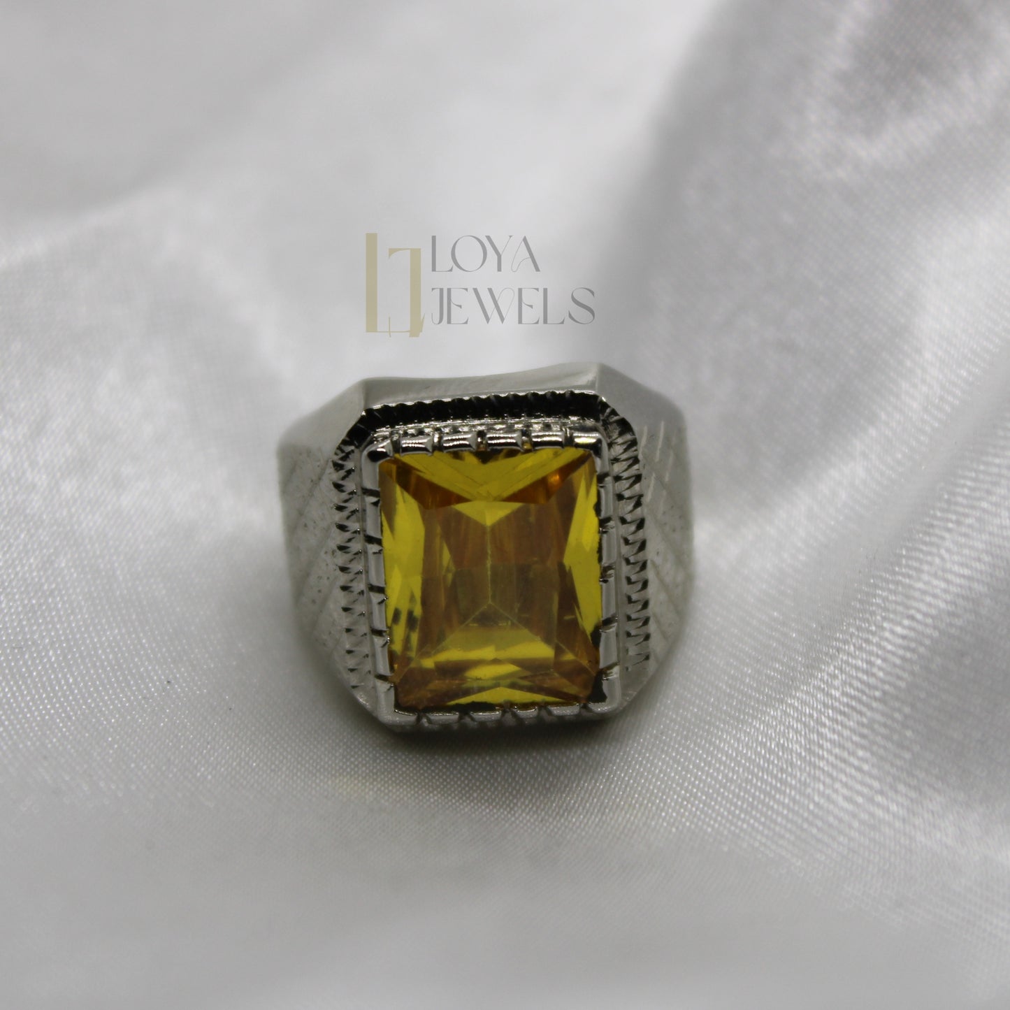 Yellow Zircon Ring