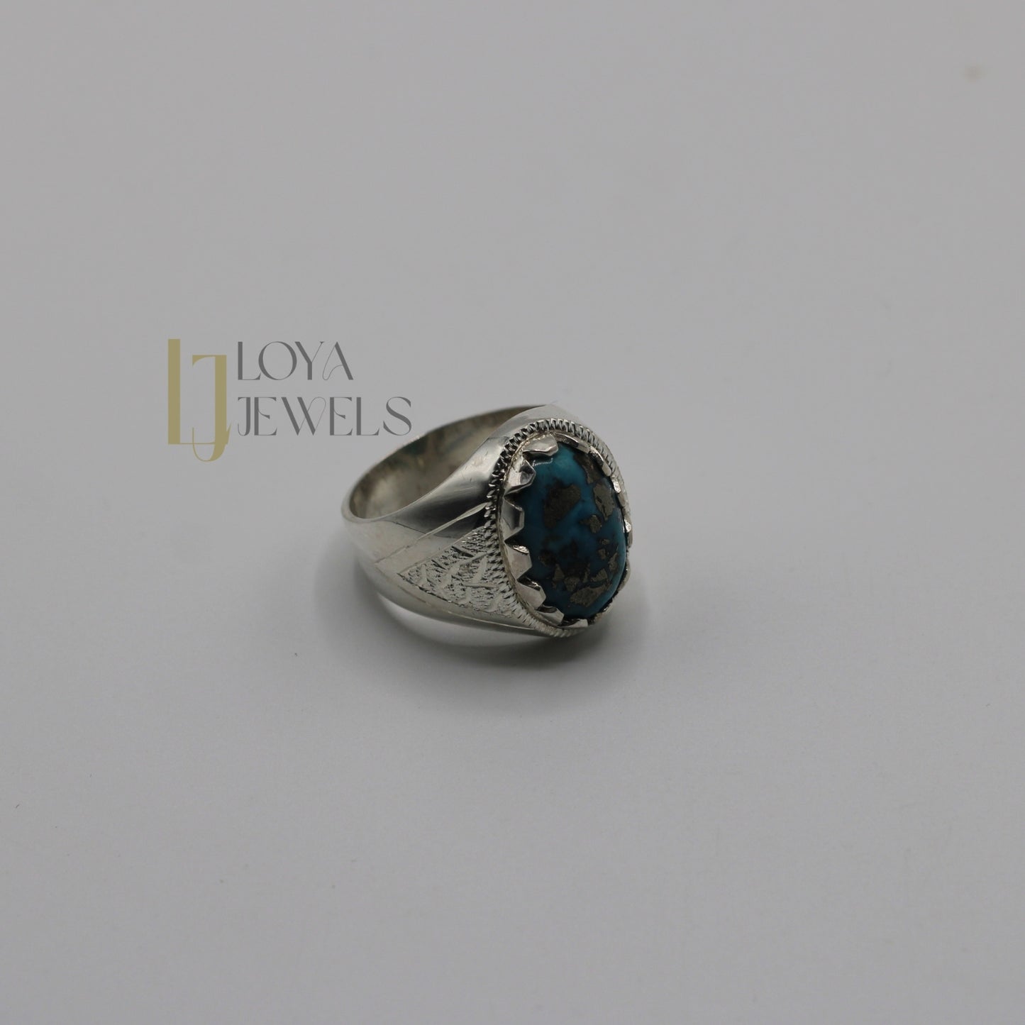 Natural Shajri Feroza Turquoise Ring