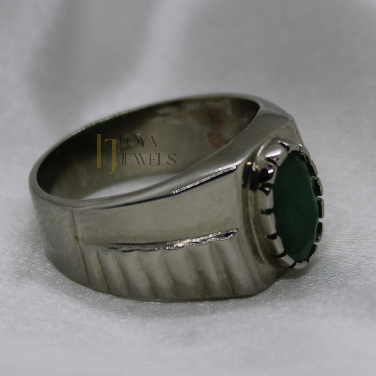 Natural Green Emerald Panna Ring