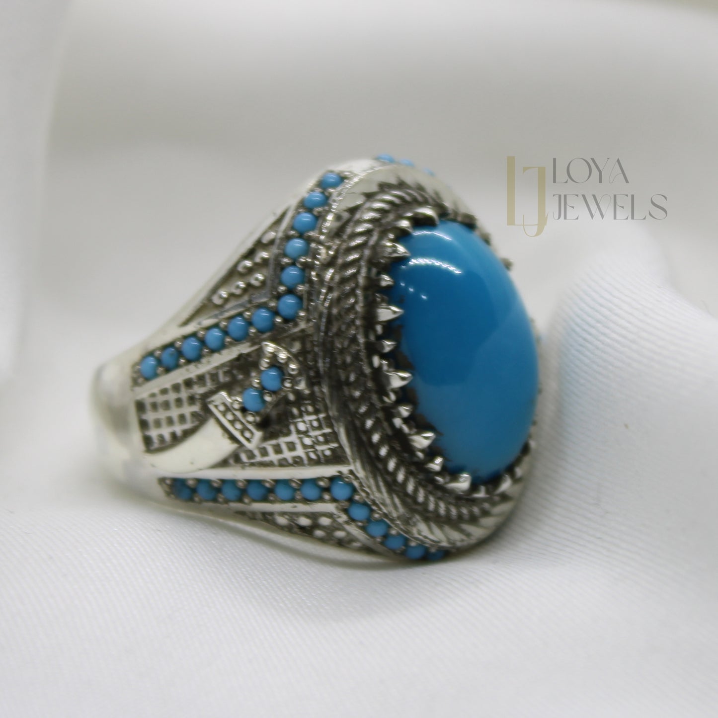 Natural Neshapuri Feroza Turquoise Ring