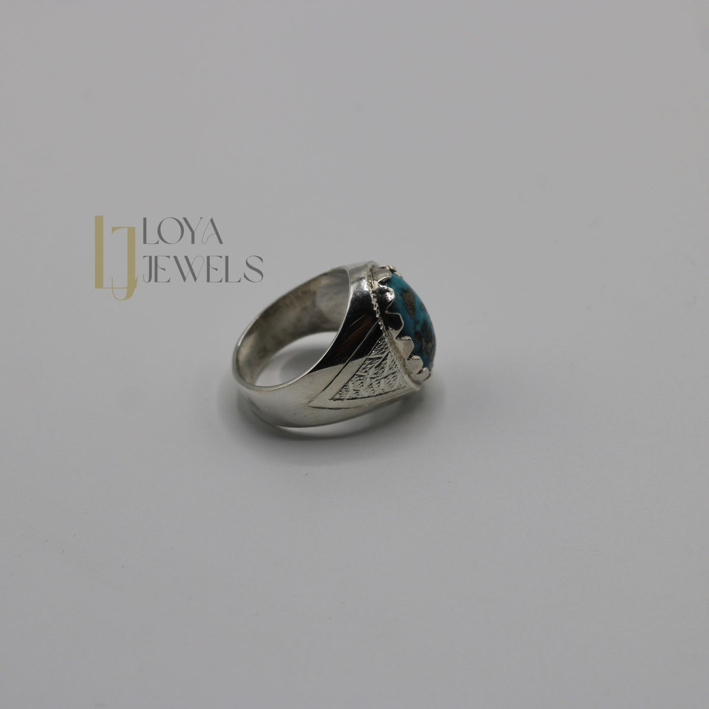 Natural Shajri Feroza Turquoise Ring