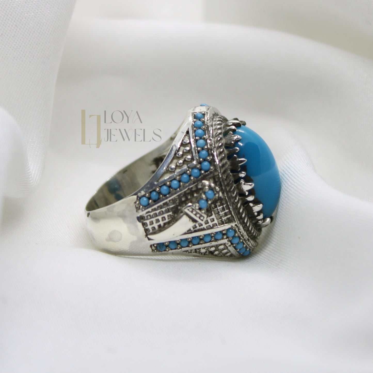 Natural Neshapuri Feroza Turquoise Ring